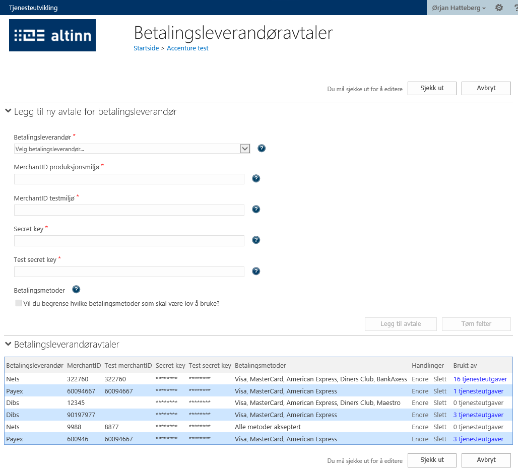 Betalingsleverandøravtaler Betalingsleverandøravtaler