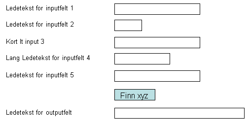 Figur 181 – Plassering av knapper i skjema
