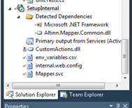 Setupinternal i Visual Studio